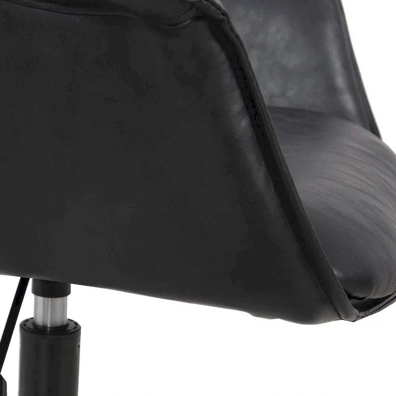 Chaise de bureau Porthos Home Jamar en cuir PU avec base roulante en métal