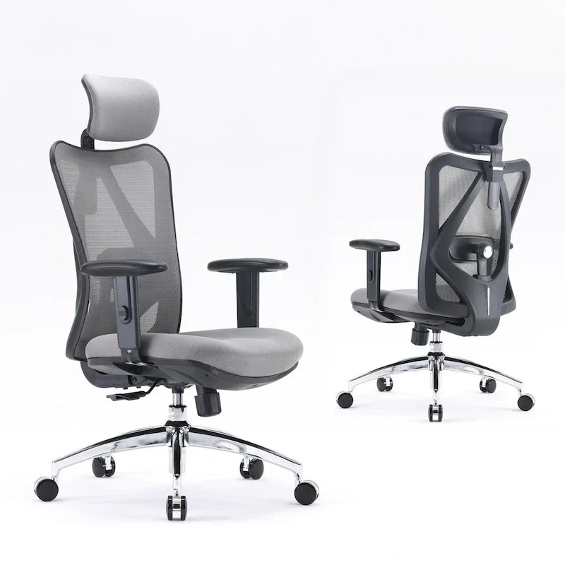 Chaise de bureau ergonomique SIHOO avec soutien lombaire réglable, Chaise de bureau dossier haut pour personnes grandes et fortes, Noir - 68*70*130