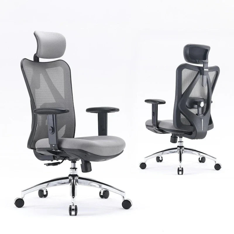 Chaise de bureau ergonomique SIHOO avec soutien lombaire réglable, Chaise de bureau dossier haut pour personnes grandes et fortes, Noir - 68*70*130