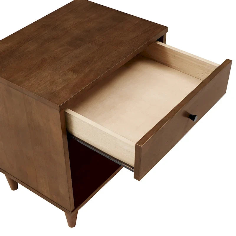 Table de chevet Frey en bois finition brun à 1 tiroir par iNSPIRE Q Modern