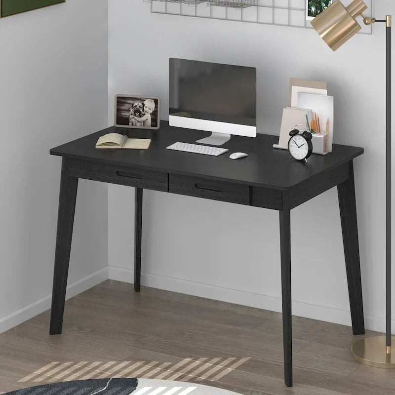 Bureau en bois de 39,4W, bureau d'écriture, bureau d'ordinateur