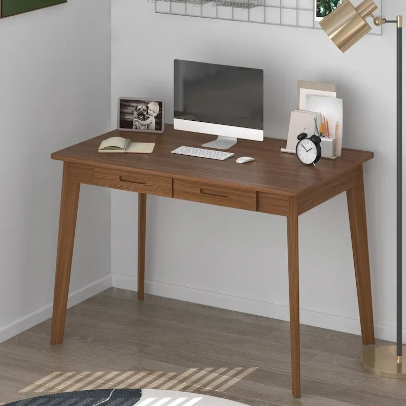 Bureau en bois de 39,4W, bureau d'écriture, bureau d'ordinateur