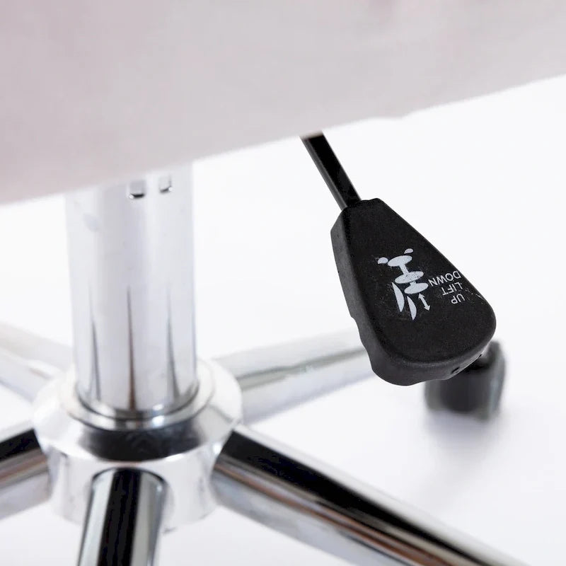 Chaise de bureau pivotante réglable en velours tufté Corvus Hernals