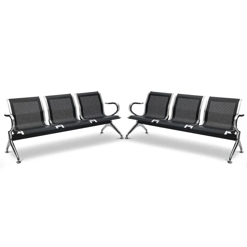 Kinbor Siège d'attente 3 places pour aéroport, banque, salon de coiffure, banc, chaise visiteur