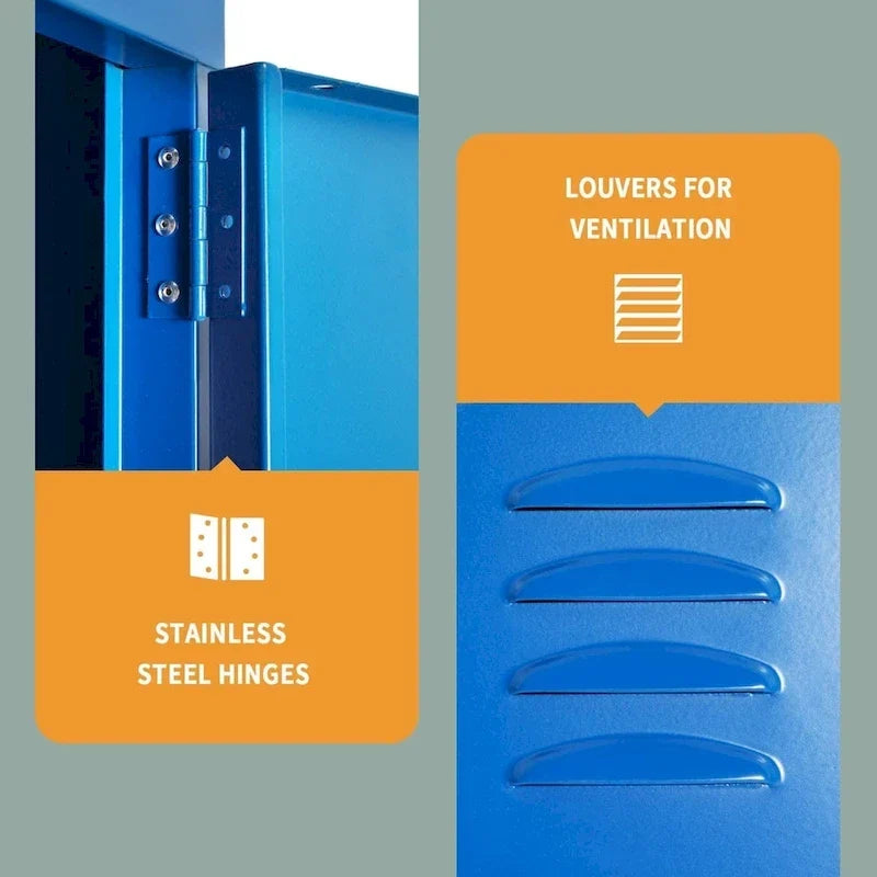 Armoire de Rangement 5 Portes en Métal pour École Bureau Salle de Sport