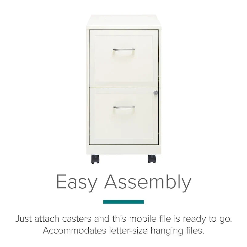Classeur mobile 2 tiroirs Space Solutions blanc perle