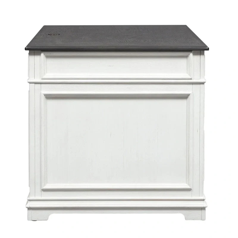 Bureau brossé blanc charbon Allyson Park