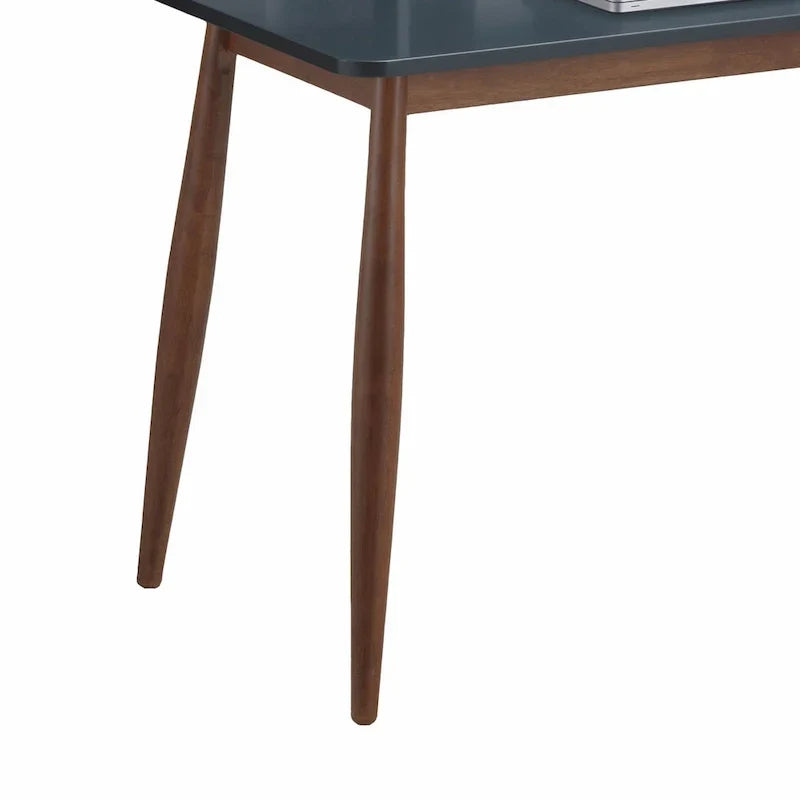 Bureau de rangement en bois gris-bleu Roundhill Furniture Roskilde
