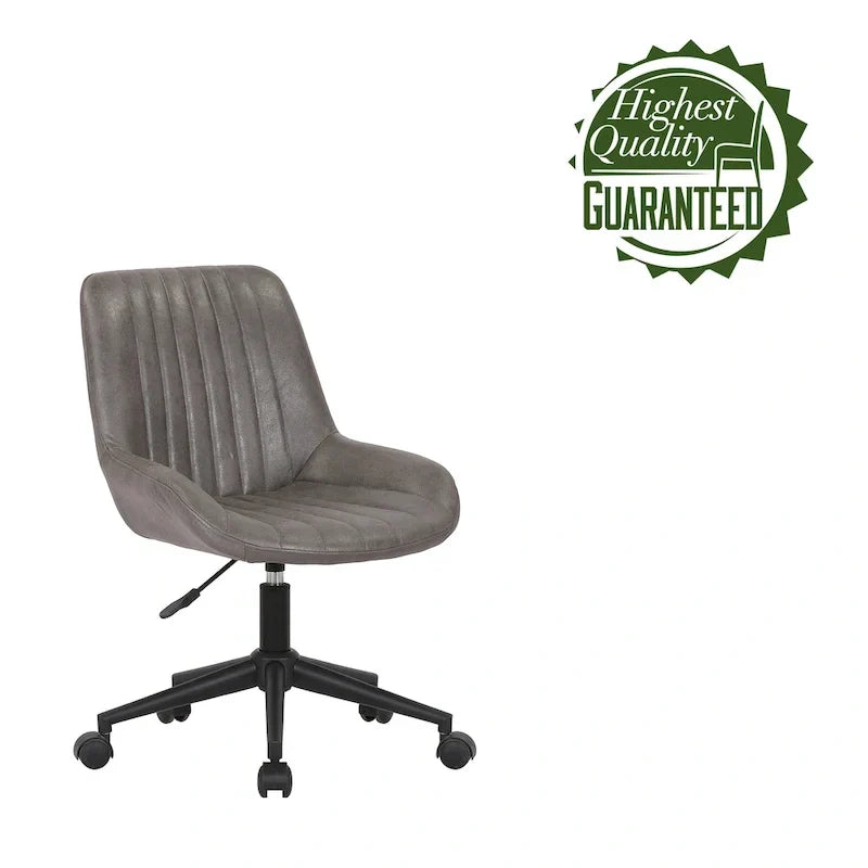 Porthos Home Cabe Chaise de bureau pivotante, Revêtement en microfibre