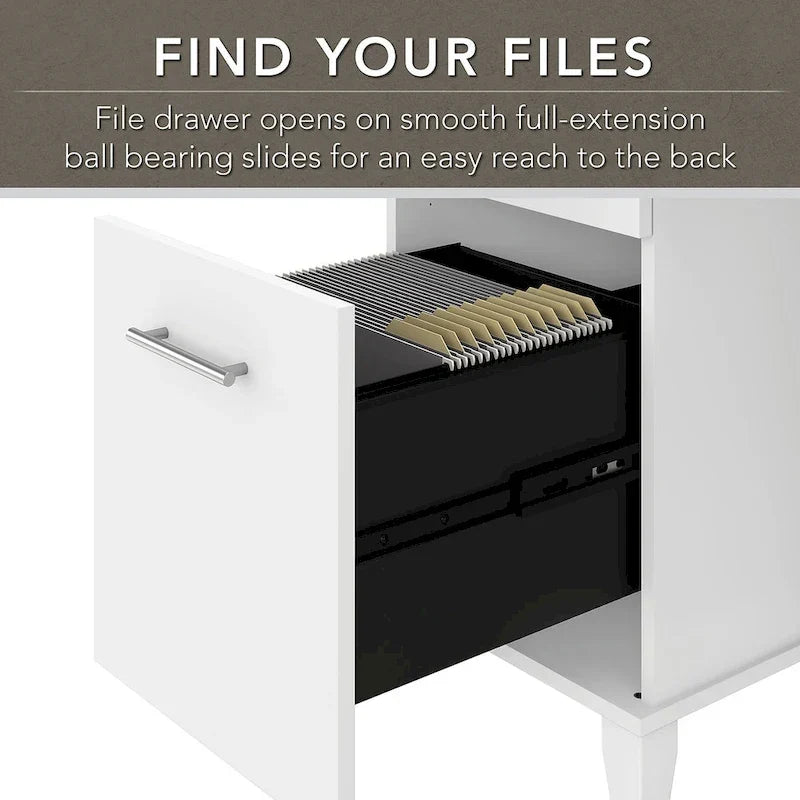 Bureau de 72 po de large avec huche et bibliothèque à 5 étagères Somerset, gris cendré