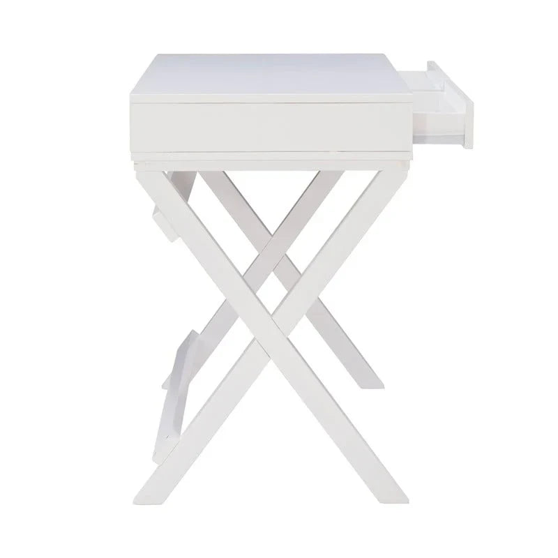 Bureau d'écriture Poppy White à piètement en X