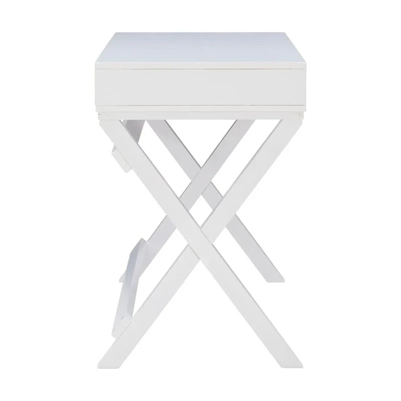 Bureau d'écriture Poppy White à piètement en X