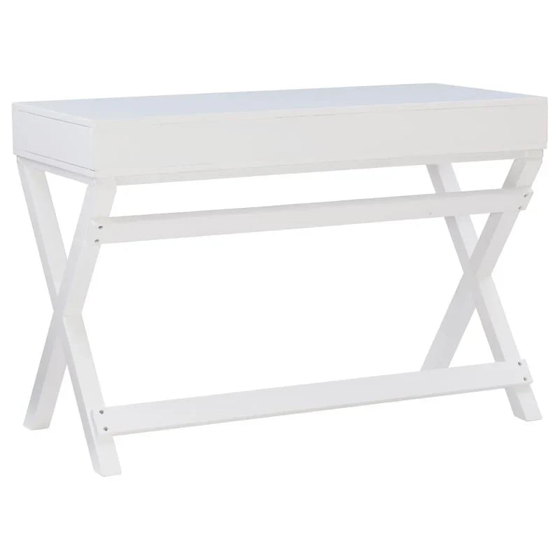 Bureau d'écriture Poppy White à piètement en X