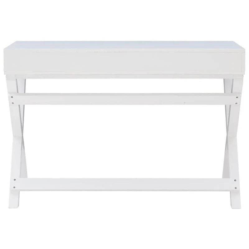 Bureau d'écriture Poppy White à piètement en X