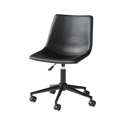Chaise de bureau pivotante noire décontractée pour le télétravail