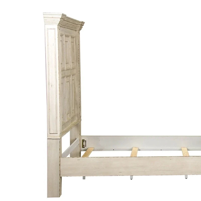 Grand lit Queen en bois vieilli Whitestone Big Valley