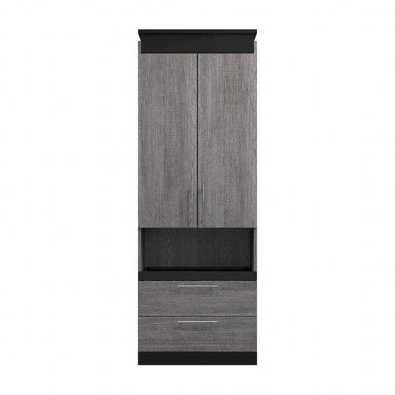 Meuble de rangement haut Orion avec tiroirs et tablette coulissante de Bestar