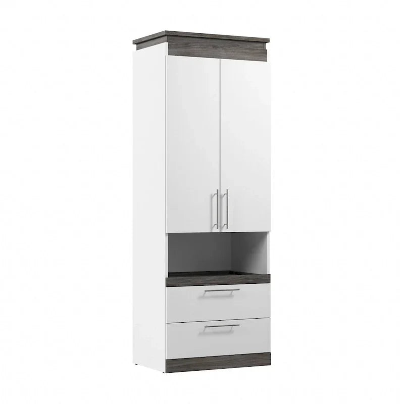 Meuble de rangement haut Orion avec tiroirs et tablette coulissante de Bestar