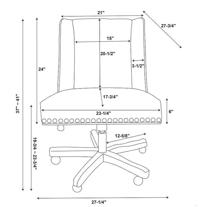 Chaise de bureau pivotante Violet
