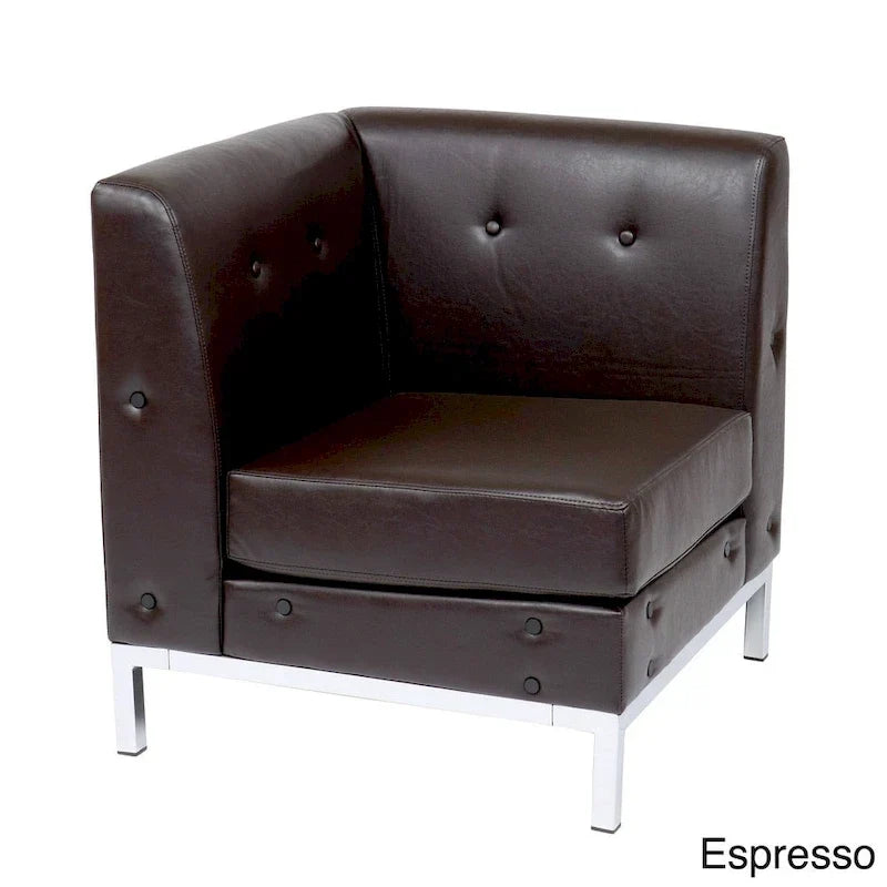 Chaise d'angle en similicuir Wall Street