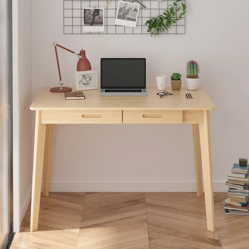 Bureau classique de 39,4 po de large, bureau d'écriture avec tiroirs