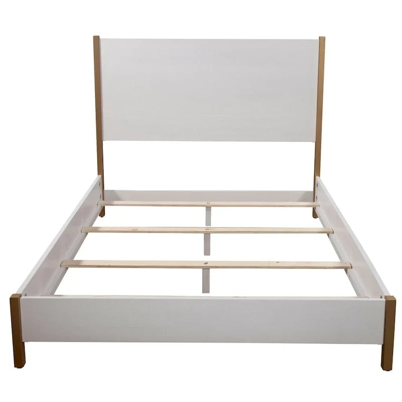 Lit Madelyn en bois avec panneau, de marque Alpine Furniture, en blanc