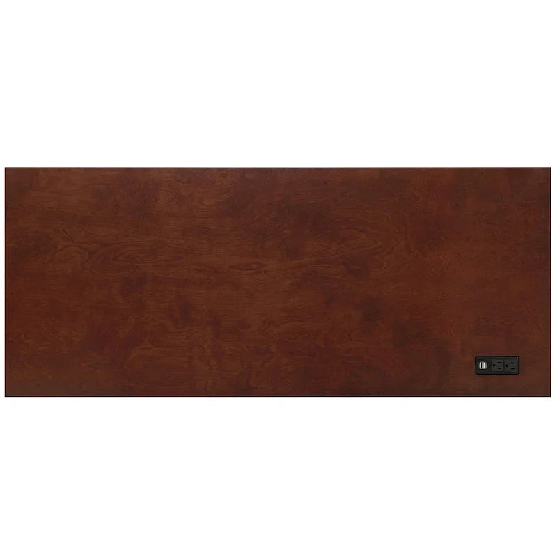 Bureau Foli Transitional de 47 po en bois avec 2 tiroirs, ports USB et prises électriques par Furniture of America