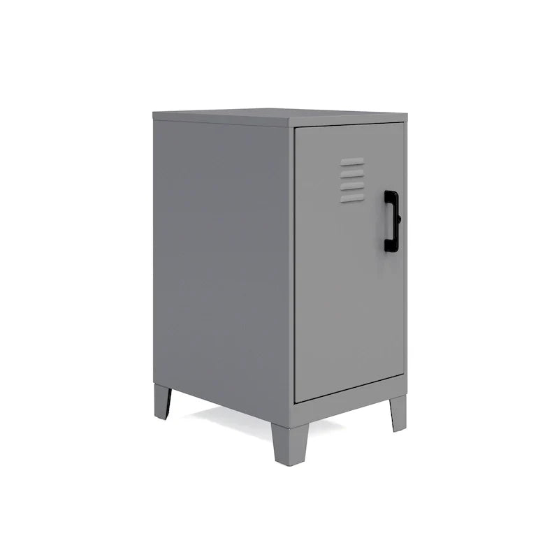Armoire de rangement compacte à 2 étagères avec porte ventilée, 27,5 po H