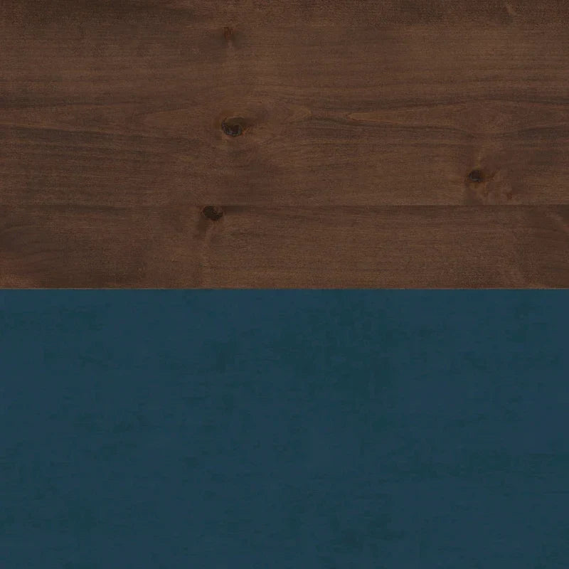 Classeur Bridgevine Home Nantucket 22 pouces à 1 tiroir, aucun assemblage requis, denim bleu et whiskey