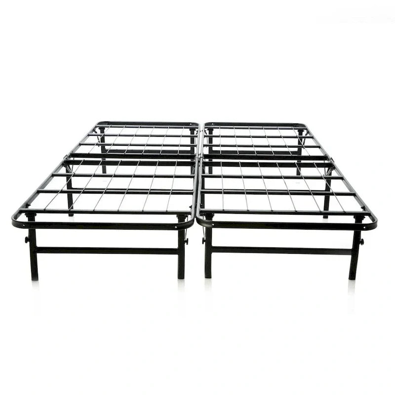 Cadre de lit plateforme grand lit Brookside et sommier tout-en-un, base de lit pliable