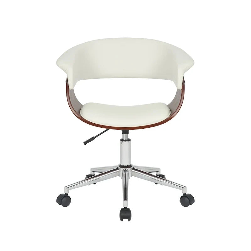 Fauteuil de bureau en similicuir Carson Carrington Sauoarkrokur avec piètement chromé