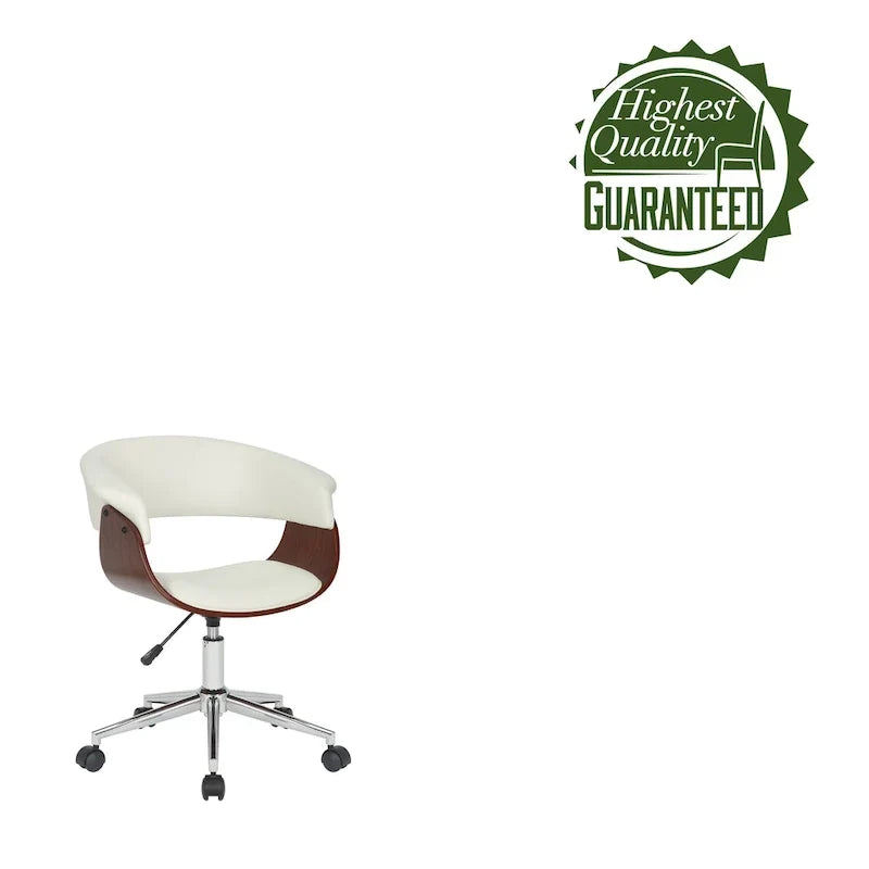 Fauteuil de bureau en similicuir Carson Carrington Sauoarkrokur avec piètement chromé