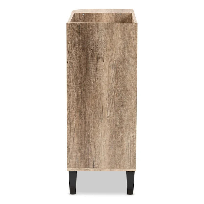 Meuble à chaussures à 2 portes de style rustique moderne et contemporain Wales
