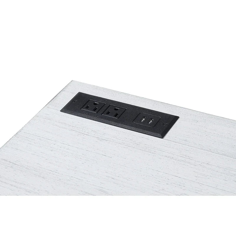 Bureau d'ordinateur Bird Modern en métal de 42 pouces avec ports USB par Furniture of America