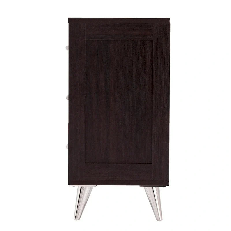 Table de chevet de rangement moderne du milieu du siècle Narva de SEI Furniture