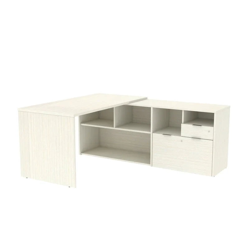 Bureau d'angle Bestar i3 Plus avec 2 tiroirs
