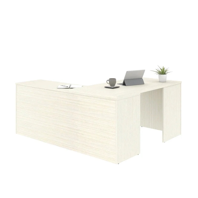 Bureau d'angle Bestar i3 Plus avec 2 tiroirs