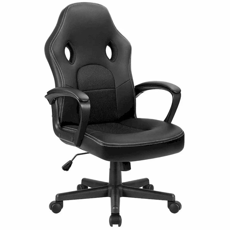 Chaise de bureau et de jeu en cuir à dossier haut Homall