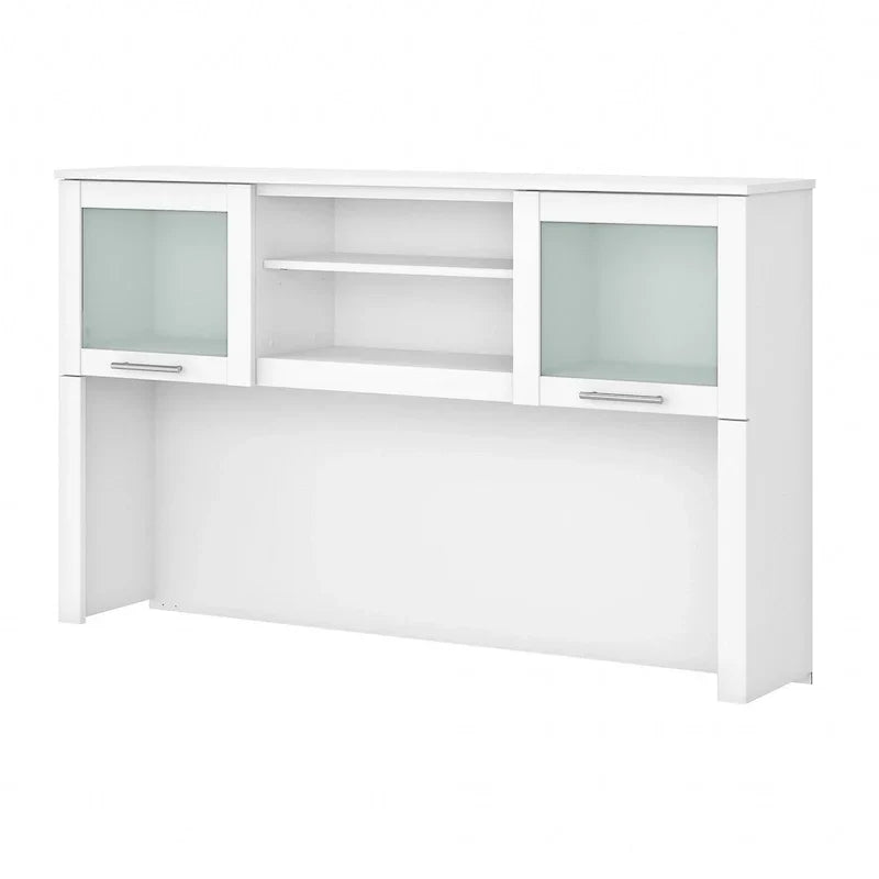 Bush Furniture Somerset Ash Gray Armoire de rangement de 60 po pour bureau en L – 59,09 L x 12,50 P x 35,69 H