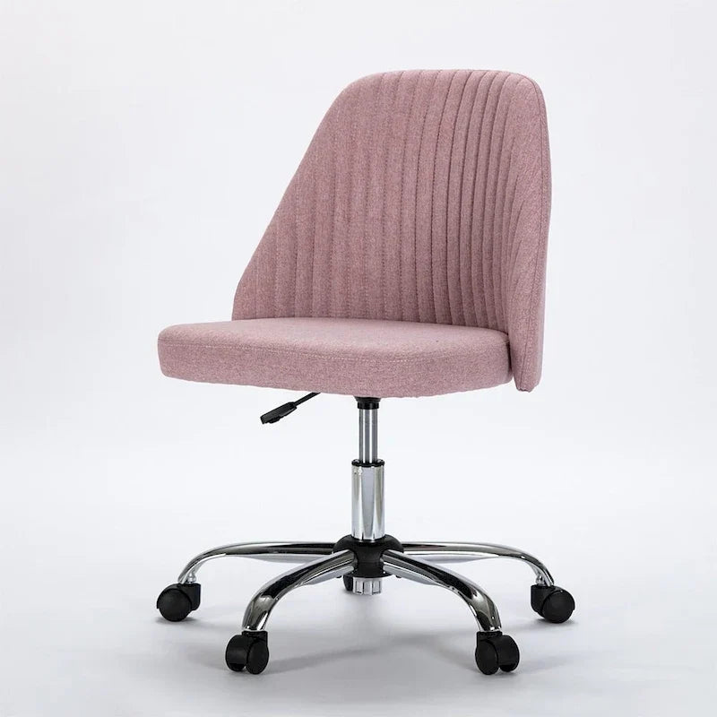 Chaise de bureau moderne rembourrée pivotante avec accoudoirs