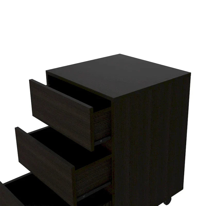 Meuble de classement à 3 tiroirs Artemisa de 66 cm de haut avec 4 roulettes et plateau supérieur