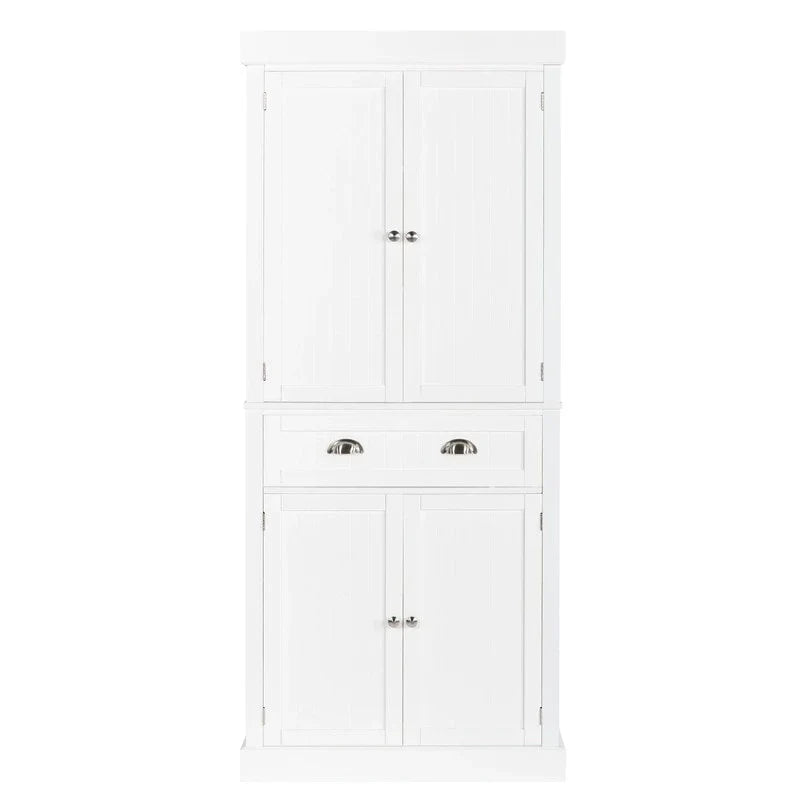 Armoire de rangement à une porte et un tiroir, couleur blanche