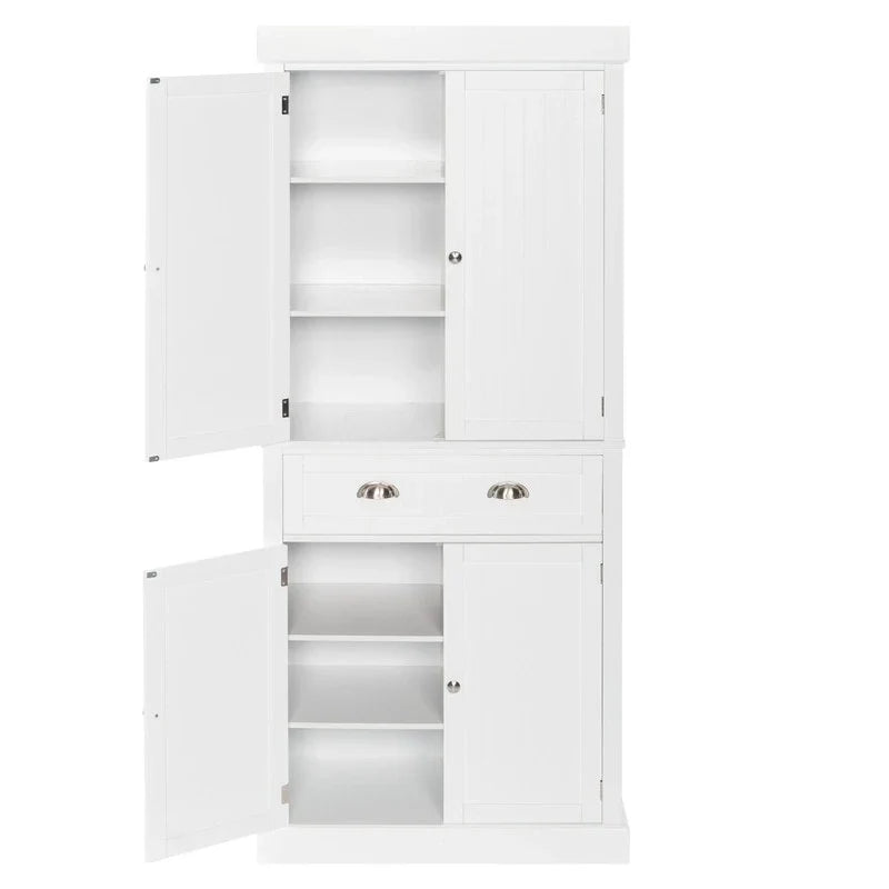 Armoire de rangement à une porte et un tiroir, couleur blanche