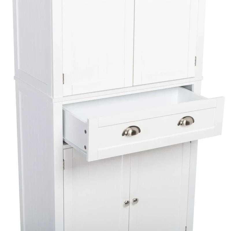 Armoire de rangement à une porte et un tiroir, couleur blanche