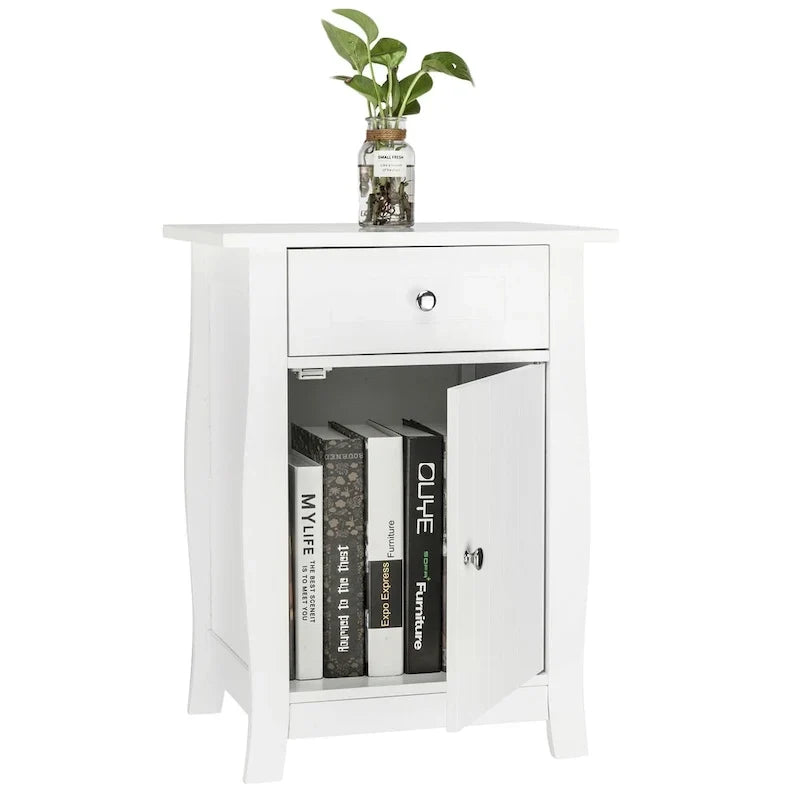 Table de chevet avec 1 tiroir et 1 porte