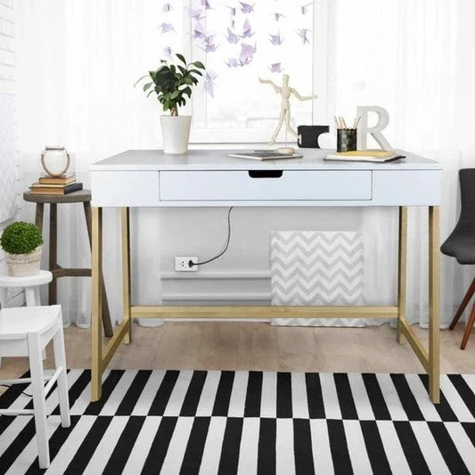 Bureau intelligent néo-rustique avec ports USB