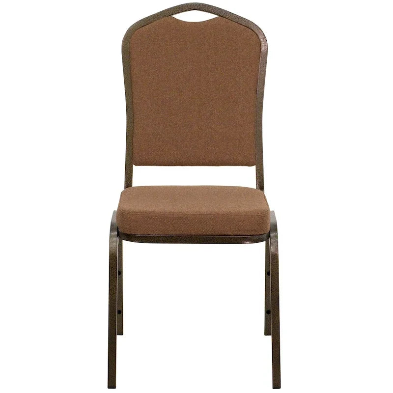 Chaise de banquet empilable à dossier en forme de couronne