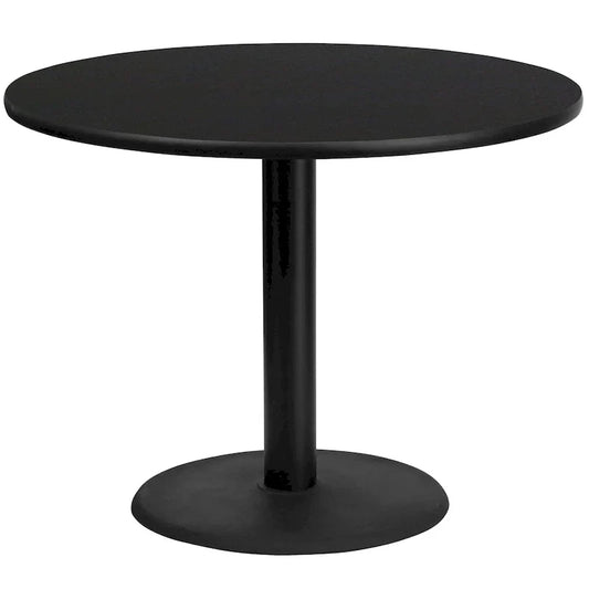 Plateau de table stratifié rond de 42 avec base de table ronde de 24