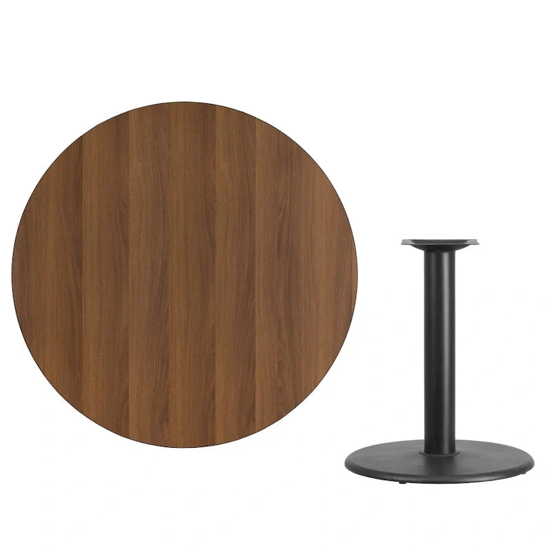 Plateau de table stratifié rond de 42 avec base de table ronde de 24