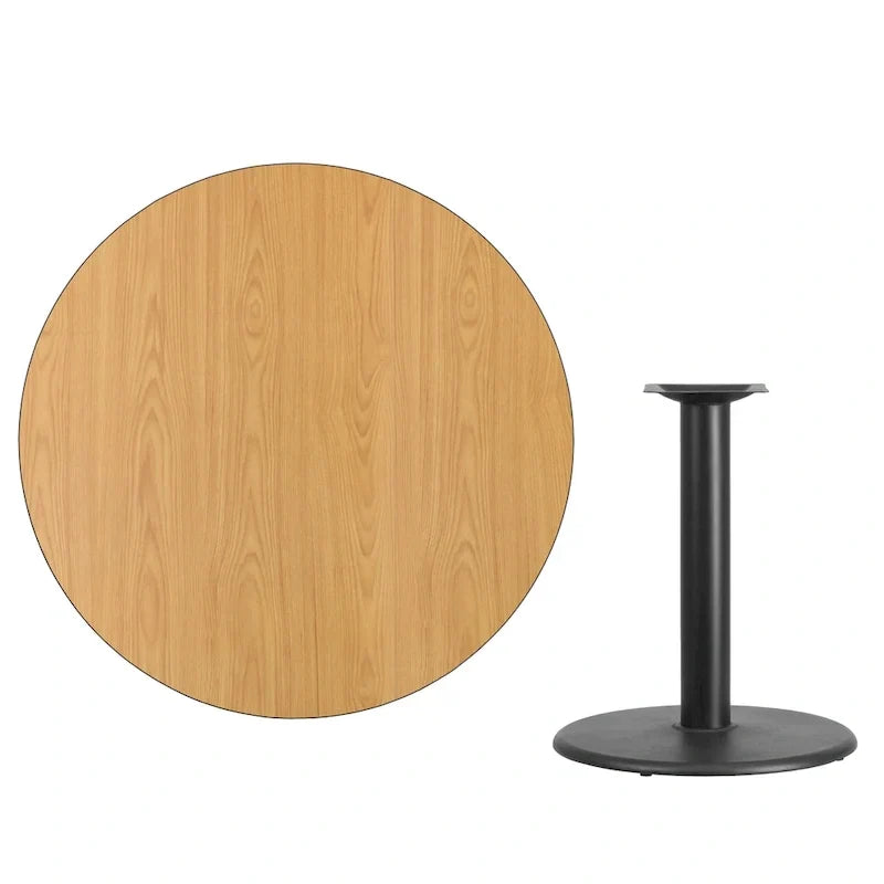 Plateau de table stratifié rond de 42 avec base de table ronde de 24